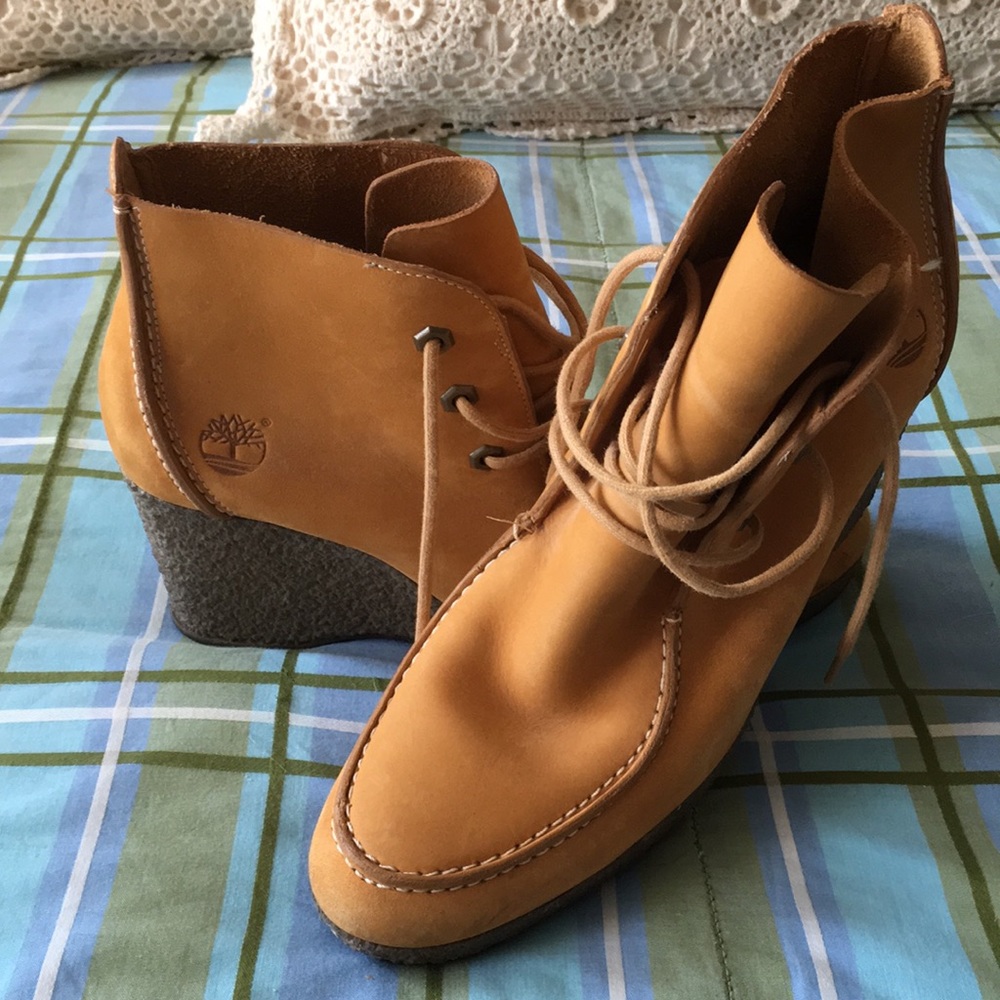 Timberland wedge heel booties